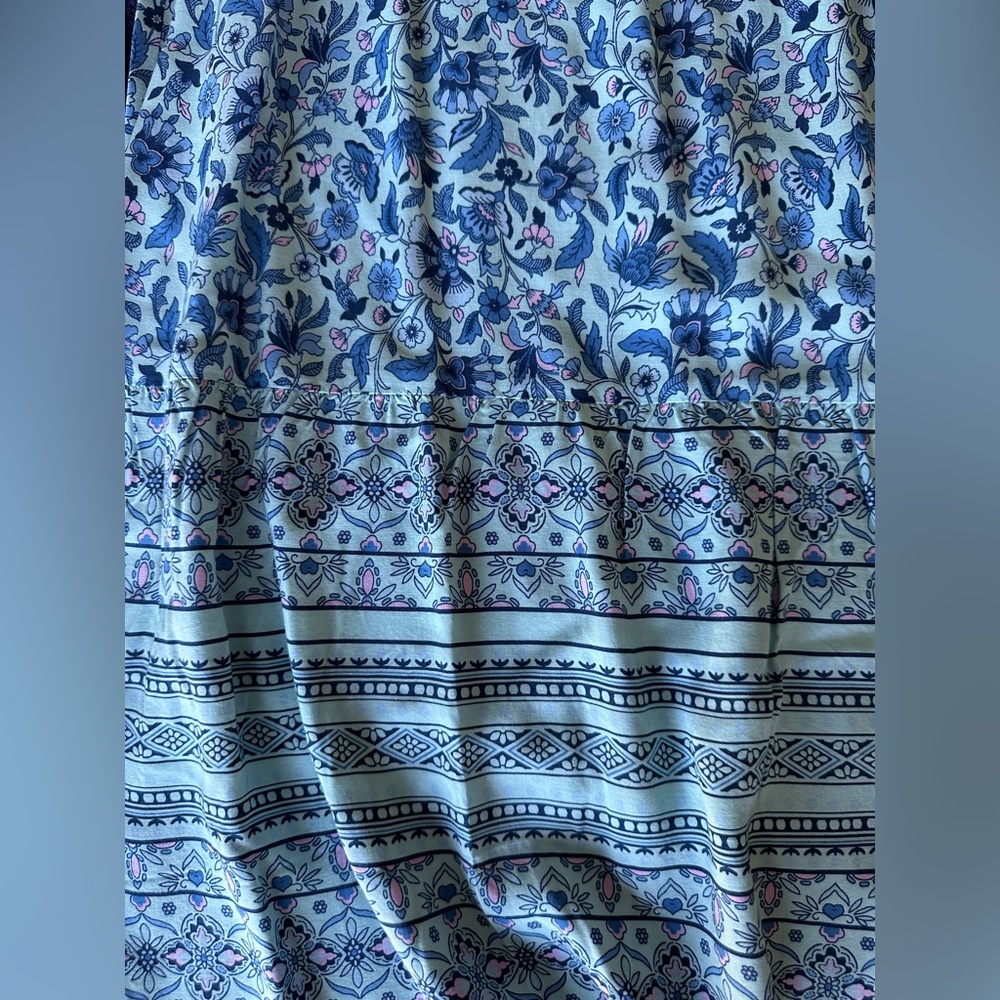 NWT JJill maxi skirt. XS, floral aqua multicolor - Picture 5 of 7